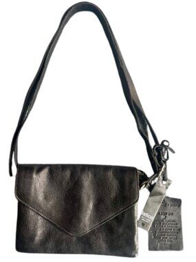 Latico Harbor Leather Crossbody Bag (Black)